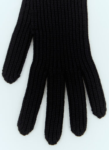 LN-CC® - Moncler: ウールニットグローブ - ブラック Moncler ウールニットグローブ ブラック mon0257036