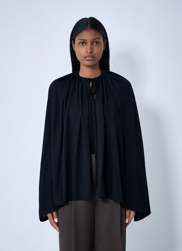 LN-CC® - TOTEME: Drawstring Cape - Black TOTEME Drawstring Cape Black tot0263041