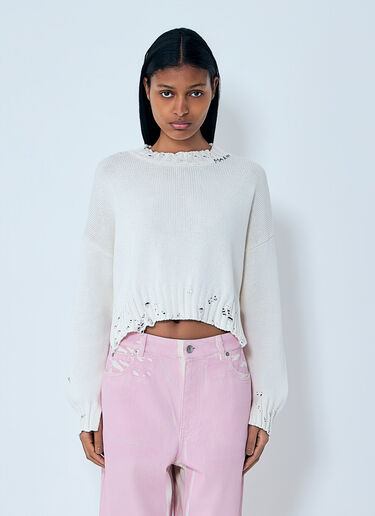 Marni Logo Motif Sweater Cream mni0263004