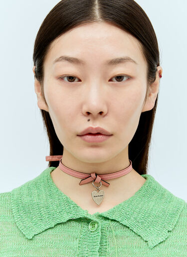 LN-CC® - Acne Studios: Musubi Charm Choker - Pink Acne Studios Musubi Charm Choker Pink acn0256046
