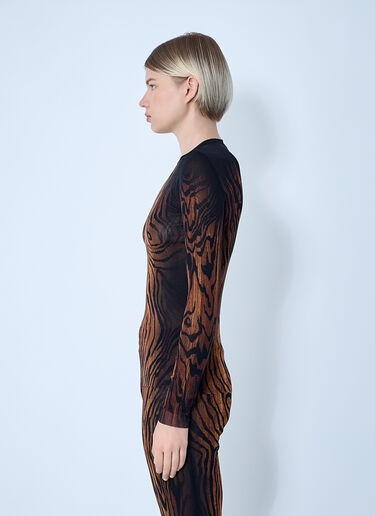 Jean Paul Gaultier Wood Mesh Top Black jpg0261001