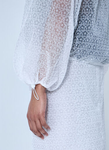 LN-CC® - Cecilie Bahnsen: CBshila Hoodie Windflower Top - White Cecilie Bahnsen CBshila Hoodie Windflower Top White cec0264004