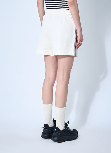 LN-CC® - Moncler: Logo Patch Track Shorts - Beige Moncler Logo Patch Track Shorts Beige mon0260032