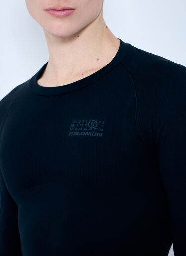 MM6 Maison Margiela x Salomon Textured Long-Sleeved Top Black mms0159007