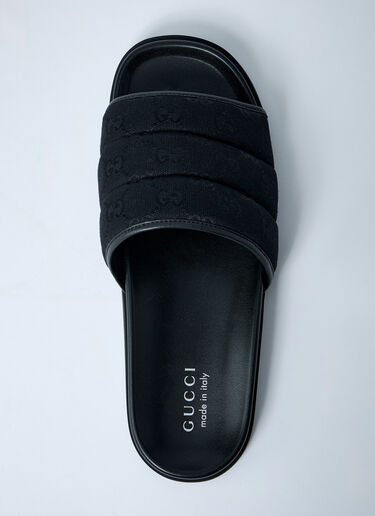 LN-CC® - Gucci: GG Slides - Black Gucci GG Slides Black guc0161051