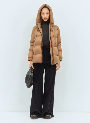 Max Mara Water-Repellent Down Jacket Brown max0258026