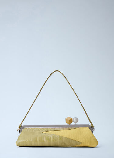 LN-CC® - Jacquemus: Salon Maïs 皮革手拿包 - 黄色 Jacquemus Salon Maïs 皮革手拿包 黄色 jac0264049