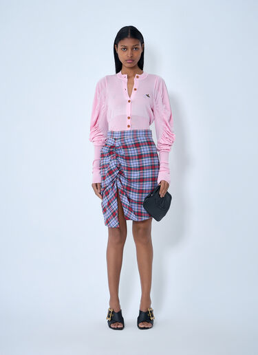 LN-CC® - Vivienne Westwood: Ruched Sleeve Cardigan - Pink Vivienne Westwood Ruched Sleeve Cardigan Pink vvw0263014