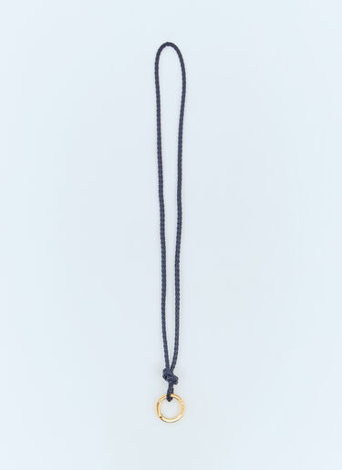 LN-CC® - Bottega Veneta: Intreccio Long Keyring - Blue Bottega Veneta Intreccio Long Keyring Blue bov0257028