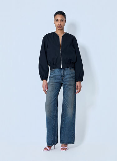 Alexander Wang ジップアップボンバージャケット 黒 awg0264001