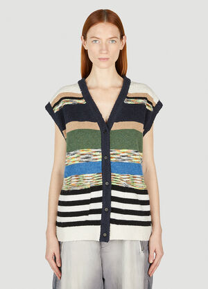 LN-CC® - Soulland: Alert And Fresh Sleeveless Cardigan - Multicolour Soulland Alert And Fresh Sleeveless Cardigan Multicolour sld0352001
