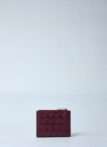 LN-CC® - Bottega Veneta: Intrecciato Small Bi-Fold Wallet - Burgundy Bottega Veneta Intrecciato Small Bi-Fold Wallet Burgundy bov0259049