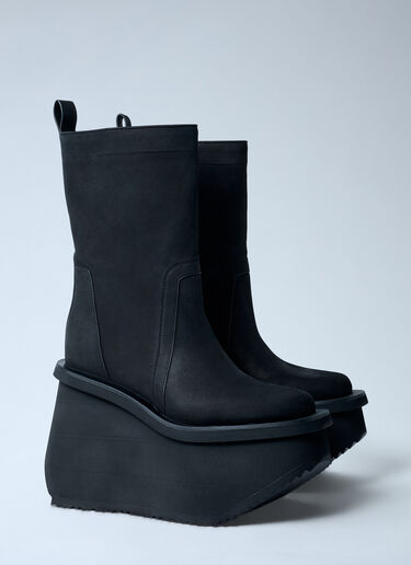 LN-CC® - Rick Owens: Factory Boots - Black Rick Owens Factory Boots Black ric0162011
