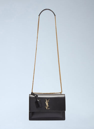 LN-CC® - Saint Laurent: Sunset Chain Shoulder Bag - Black Saint Laurent Sunset Chain Shoulder Bag Black sla0233062