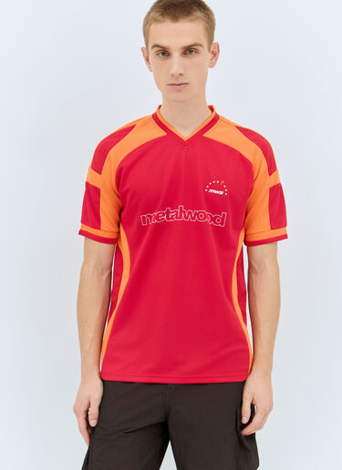 LN-CC® - Metalwood Studio: 拼接运动 T 恤 - 红色 Metalwood Studio 拼接运动 T 恤 红色 met0158001
