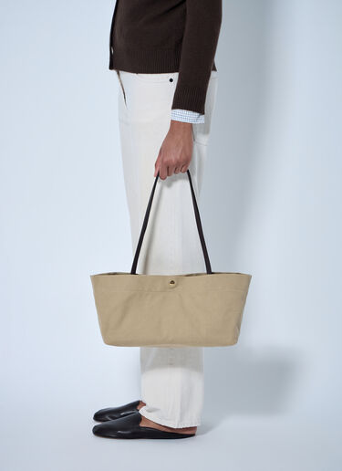 The Row Idaho Canvas Shoulder Bag Brown row0265026