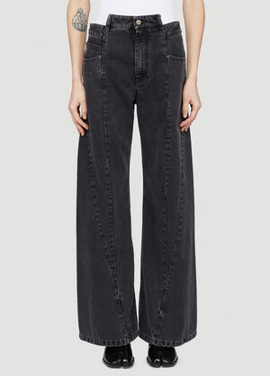 LN-CC® - Maison Margiela: Panel Construction Jeans - Black Maison Margiela Panel Construction Jeans Black mla0241024