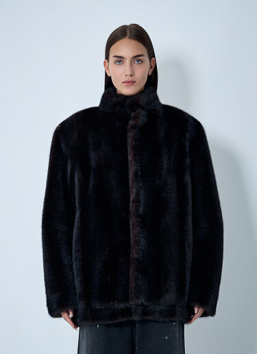 MM6 Maison Margiela Faux Fur Jacket Brown mmm0262001
