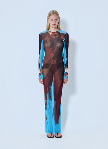 LN-CC® - Jean Paul Gaultier: Re-Edition La Robe Tennis Costume Long Dress - Brown Jean Paul Gaultier Re-Edition La Robe Tennis Costume Long Dress Brown jpg0264009
