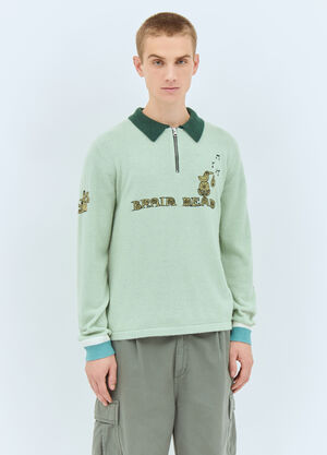 LN-CC® - Brain Dead: Lex Half-Zip Sweatshirt - Green Brain Dead Lex Half-Zip Sweatshirt Green bra0158002