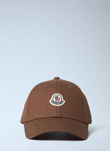 Moncler Logo Motif Baseball Cap Brown mon0263032