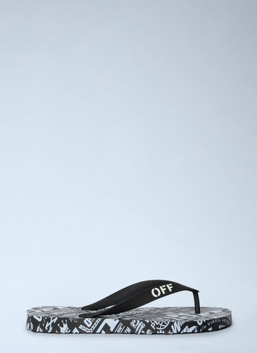 LN-CC® - Off-White: Off Stamp Flip Flops - White Off-White Off Stamp Flip Flops White ofw0162011