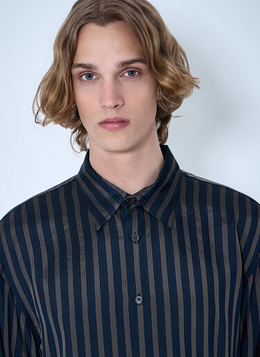 Dries Van Noten 条纹纽扣衬衫 海军蓝 dvn0163038
