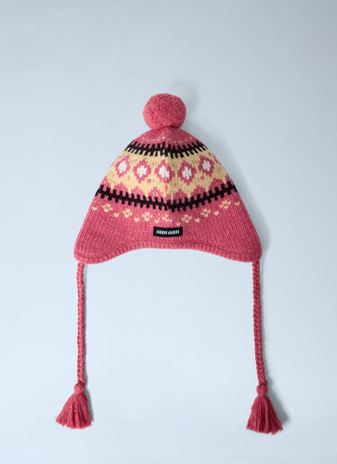 Miu Miu Wool Hat Pink miu0263048