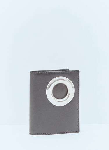 Comme des Garçons Wallet Silver Eyelet Wallet Black cdw0357010