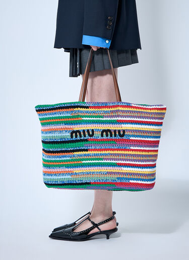 Miu Miu Crochet Tote Bag Multicolour miu0260021