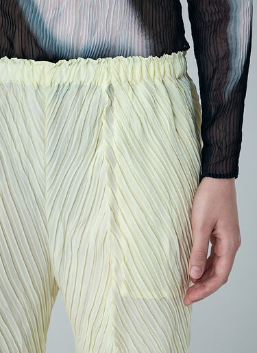 Issey Miyake 皱褶扭纹长裤 黄色 ism0261003