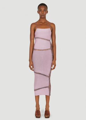 LN-CC® - Isa Boulder: Jigsaw Spaghetti Strap Dress - Lilac Isa Boulder Jigsaw Spaghetti Strap Dress Lilac isa0249011