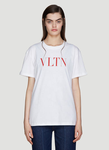 Valentino Logo T-Shirt White val0235007