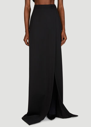 LN-CC® - Balenciaga: Split Tailored Skirt - Black Balenciaga Split Tailored Skirt Black bal0255025