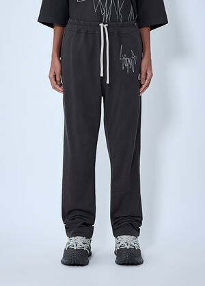 LN-CC® - Moncler + Rick Owens: Elasticated Waist Drawstring Pants - Grey Moncler + Rick Owens Elasticated Waist Drawstring Pants Grey mcs0363020