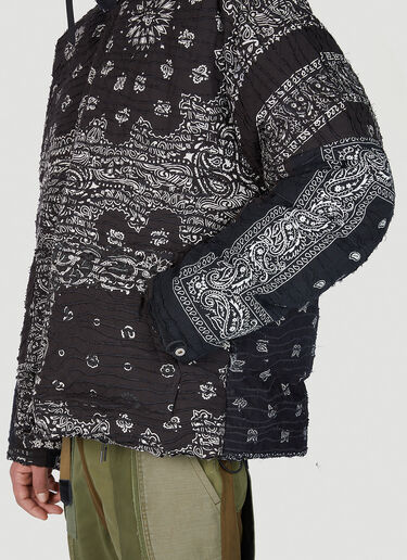 LN-CC® - Children Of The Discordance: Bandana Down Jacket - Black Children Of The Discordance Bandana Down Jacket Black cod0151006