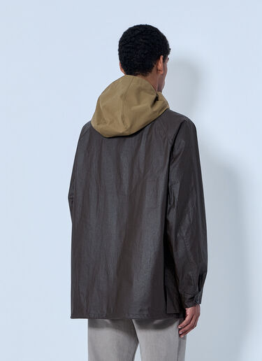 Lemaire 连帽蜡质夹克 棕色 lem0164003
