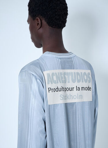 LN-CC® - Acne Studios: Embroidered Logo Long-Sleeve Shirt - Grey Acne Studios Embroidered Logo Long-Sleeve Shirt Grey acn0164041