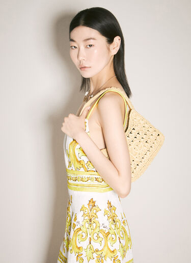 LN-CC® - Dolce & Gabbana: 3.5 Raffia Shoulder Bag - Beige Dolce & Gabbana 3.5 Raffia Shoulder Bag Beige dol0257017