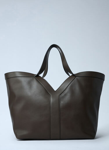 LN-CC® - Saint Laurent: Large Y-Shaped Leather Tote Bag - Brown Saint Laurent Large Y-Shaped Leather Tote Bag Brown sla0262040