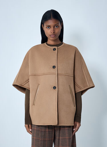 Max Mara ザザポンチョジャケット キャメル max0262030