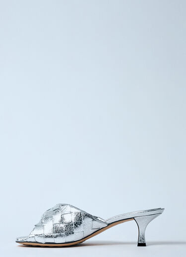 Bottega Veneta Blink Heeled Mules Silver bov0259016