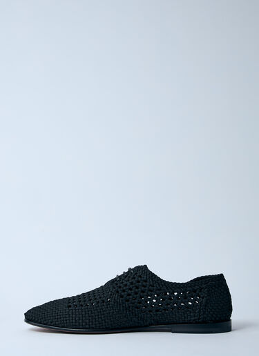 LN-CC® - Dolce & Gabbana: Woven Derby Shoes - Black Dolce & Gabbana Woven Derby Shoes Black dol0160007