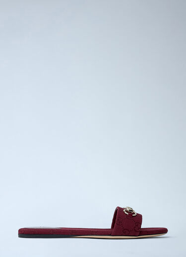 Gucci 马衔扣拖鞋  红色 guc0261061