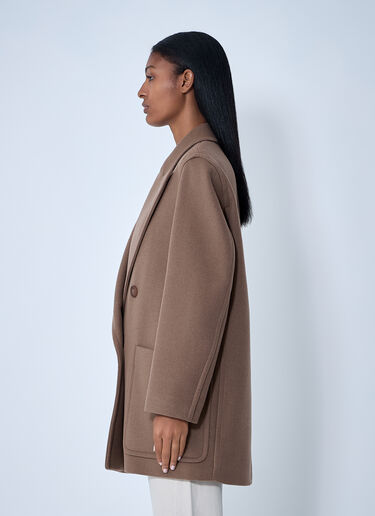 Max Mara Deletta Short Coat Brown max0261019