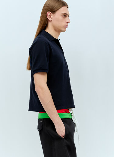 LN-CC® - Miu Miu: Logo Embroidery Polo Shirt - Blue Miu Miu Logo Embroidery Polo Shirt Blue miu0356002