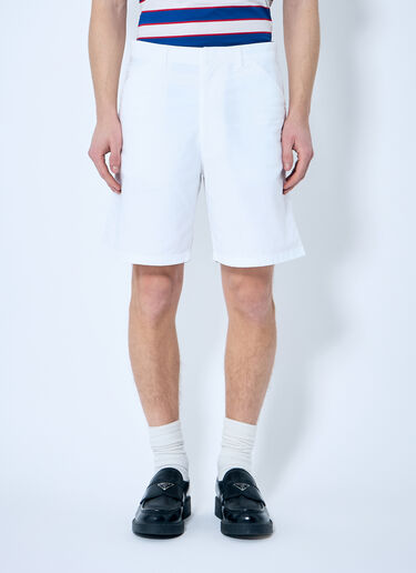 Prada Oxford Shorts White pra0160007