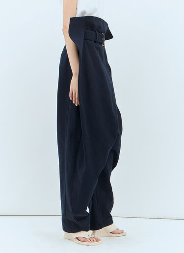 LN-CC® - JW Anderson: Fold-Over Pants - Navy JW Anderson Fold-Over Pants Navy jwa0257005