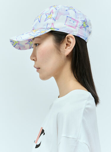 LN-CC® - Acne Studios: Micro Face Patch Baseball Cap - Pink Acne Studios Micro Face Patch Baseball Cap Pink acn0255045