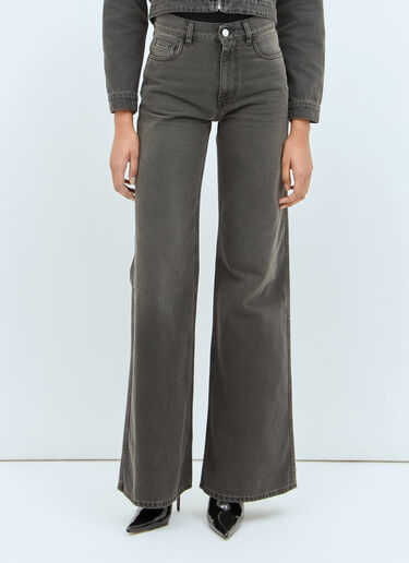 LN-CC® - Coperni: ワイドレッグジーンズ - グレー Coperni ワイドレッグジーンズ グレー cpn0257004